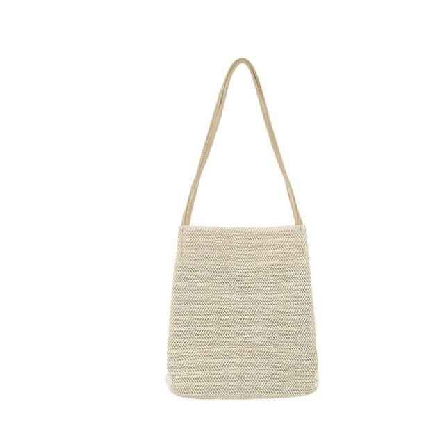 Spruced Roost Handbag Beige Martha's Vineyard Durable Weave Straw Beach Bag - 2 Colors