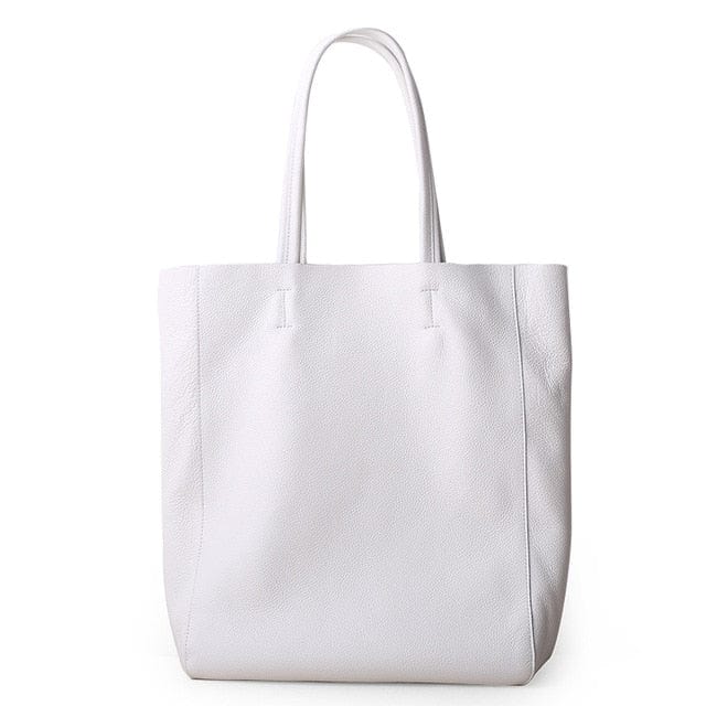 Shop511789 Store Handbag white / China / 32CM Soft Leather Shoulder Carry-All Tote Bag - 7 Colors - 2 Sizes