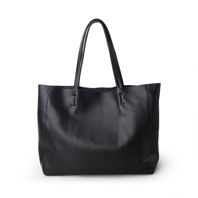 Shop511789 Store Handbag black 36cm / China / 36cm Soft Leather Shoulder Carry-All Tote Bag - 7 Colors - 2 Sizes
