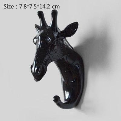 Spruced Roost Home Decor Black-4 ANIMAL HEAD WALL HOOKS - 3 COLORS