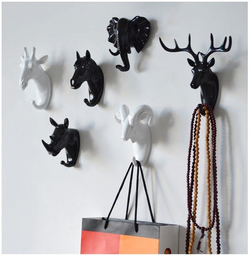 Spruced Roost Home Decor ANIMAL HEAD WALL HOOKS - 3 COLORS