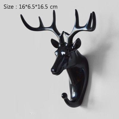 Spruced Roost Home Decor Black-1 ANIMAL HEAD WALL HOOKS - 3 COLORS