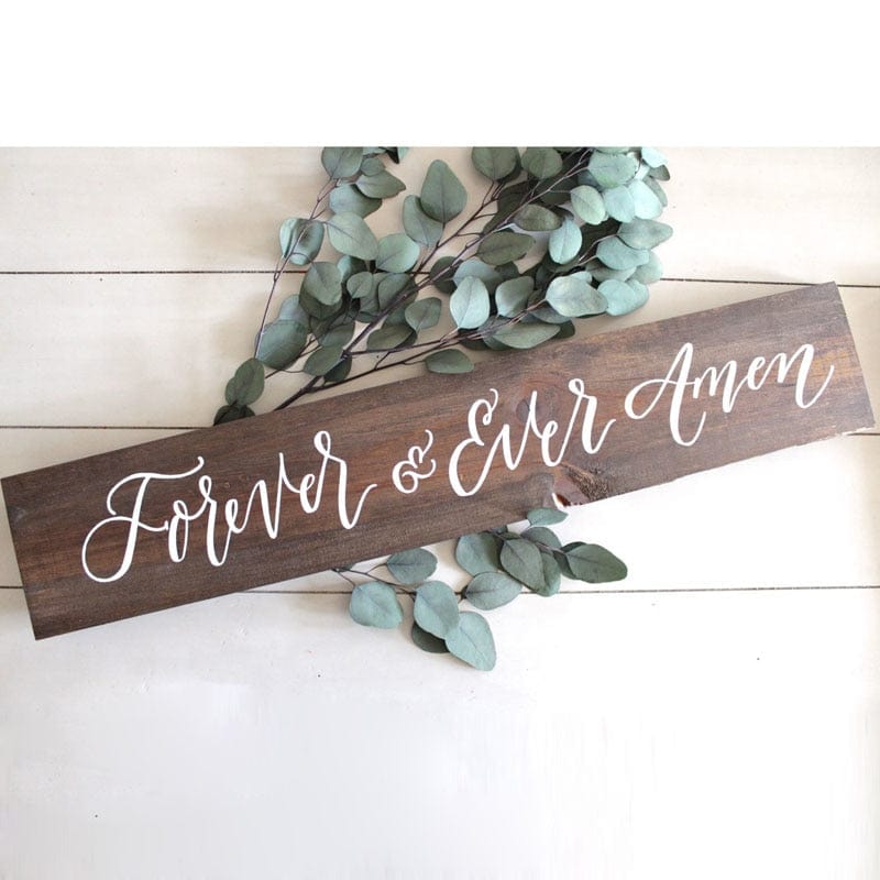 Spruced Roost Home Decor Forever & Ever Amen Vinyl Wording - 20 Colors (Not sign)