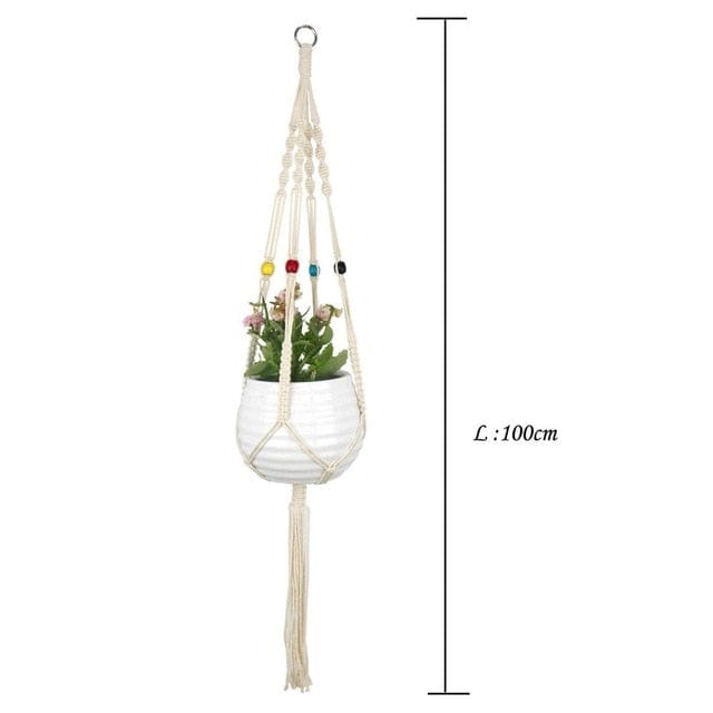 Spruced Roost Home Decor 1018 Handmade Macrame Plant Hanger - 21 Styles