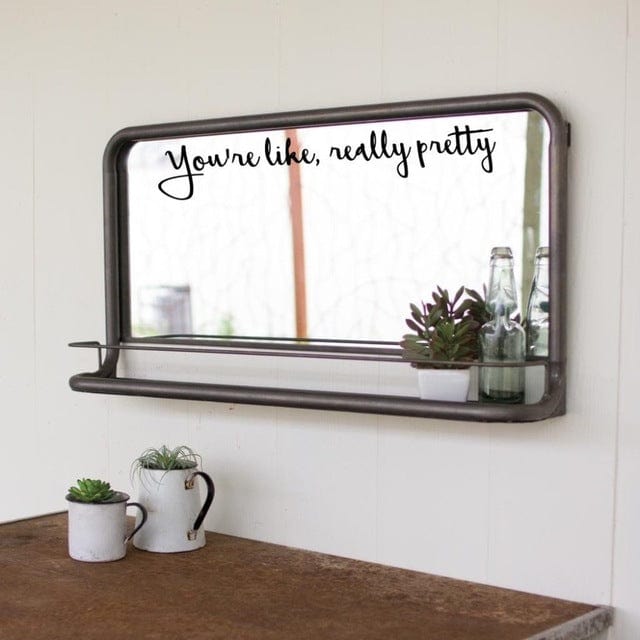 Spruced Roost Home Decor You are like really / Letter height 8 cm Inspirational Mirror Sticker - 12 Phrases - 2 sizes