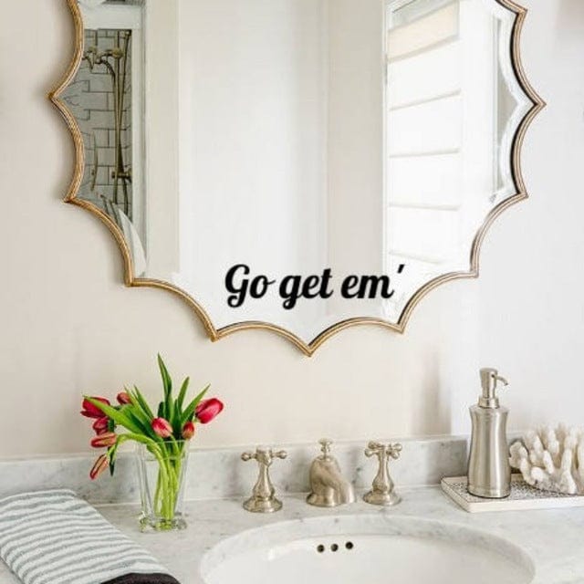 Spruced Roost Home Decor Inspirational Mirror Sticker - 12 Phrases - 2 sizes