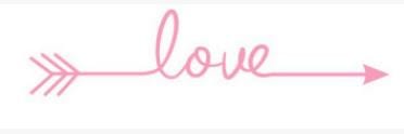 Spruced Roost Home Decor Pink Love Arrow Wall Sticker Decal - 15 Colors
