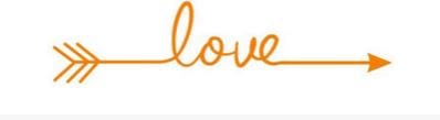 Spruced Roost Home Decor Orange Love Arrow Wall Sticker Decal - 15 Colors