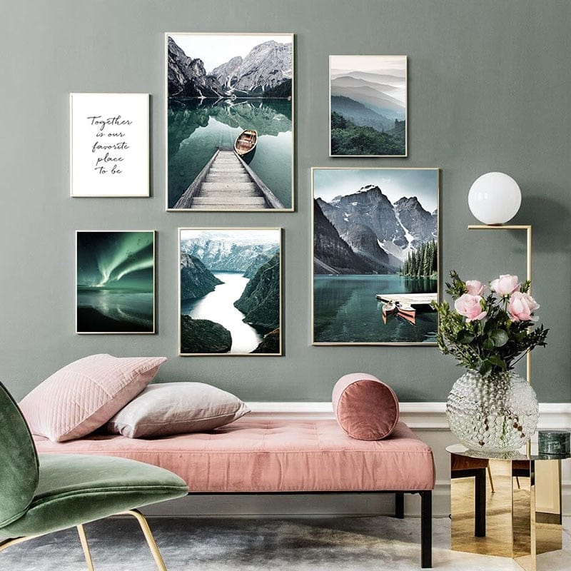 Spruced Roost Home Decor Nordic Landscape Canvas Paintings - 9 Styles