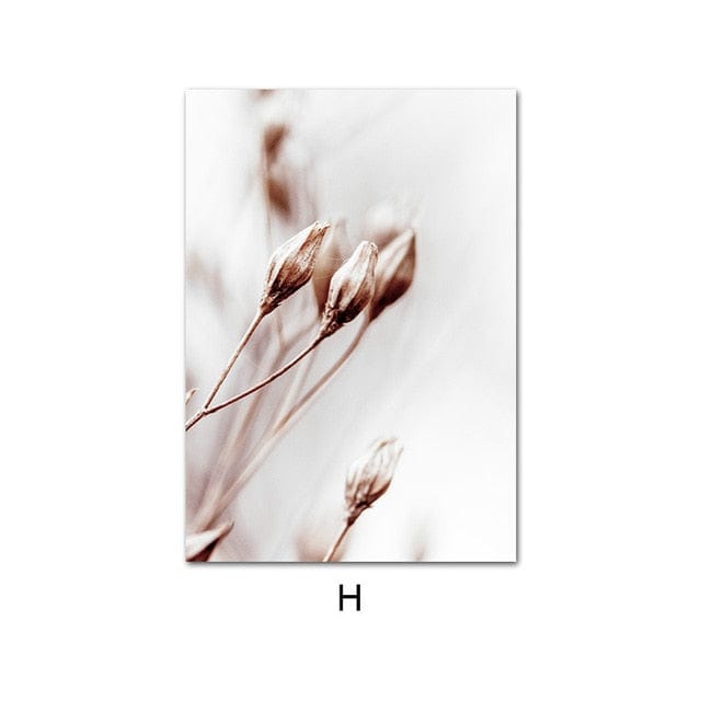 SIMPLEWAY Little Art Store Home Decor 60x90cm No Frame / Picture H Nordic Natural Plant Flower Canvas Paintings - 8 Styles