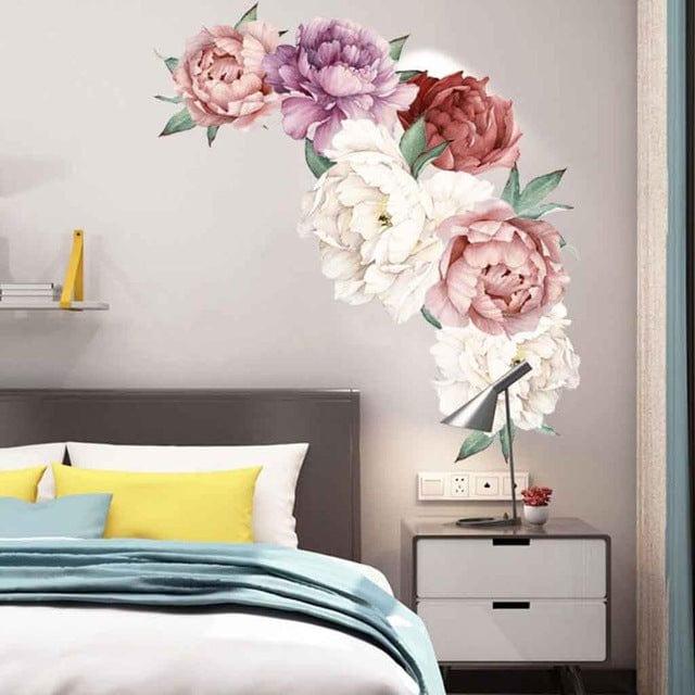 Spruced Roost Home Decor G 61x53cm Palms and Peonies DIY  Vinyl Wall Stickers - 12 Styles