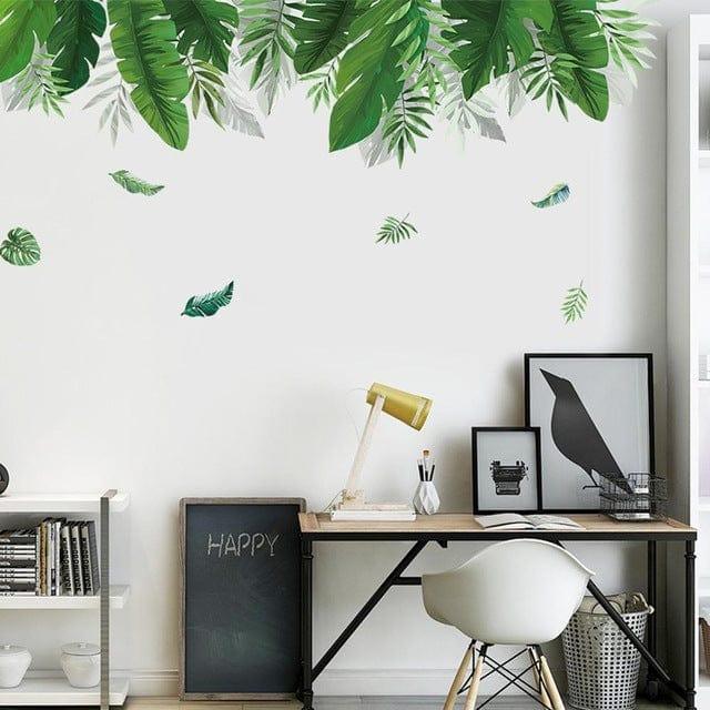Spruced Roost Home Decor 150x70cm Palms and Peonies DIY  Vinyl Wall Stickers - 12 Styles
