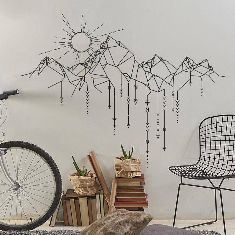 Spruced Roost Home Decor Sun Mountain Arrow Wall Art Design Mural DIY