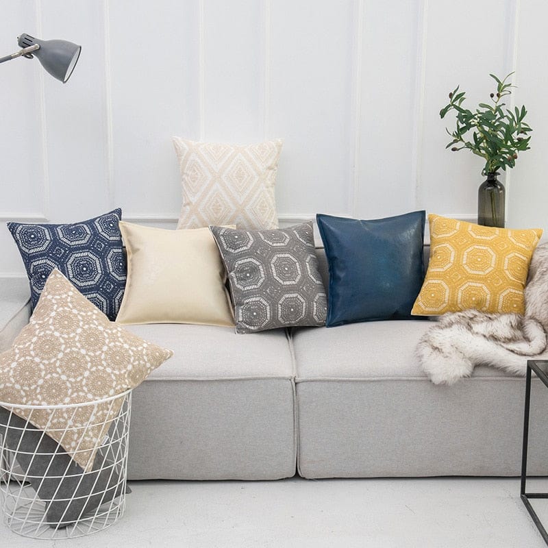 Spruced Roost Home & Garden Embroidered Lace Geometric Pillow Cover - 6 Styles - 1 Size