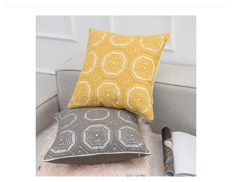 Spruced Roost Home & Garden Embroidered Lace Geometric Pillow Cover - 6 Styles - 1 Size