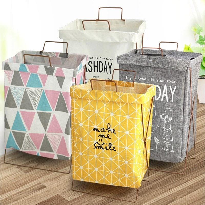 Spruced Roost Home & Garden Geometric Fabric Laundry Basket Hamper - 7 Styles