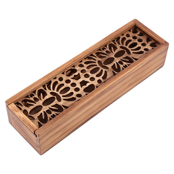 Spruced Roost Home & Garden 3 Hollow Laser cut Wood Pencil Case Storage Box Creative Students 4 Designs