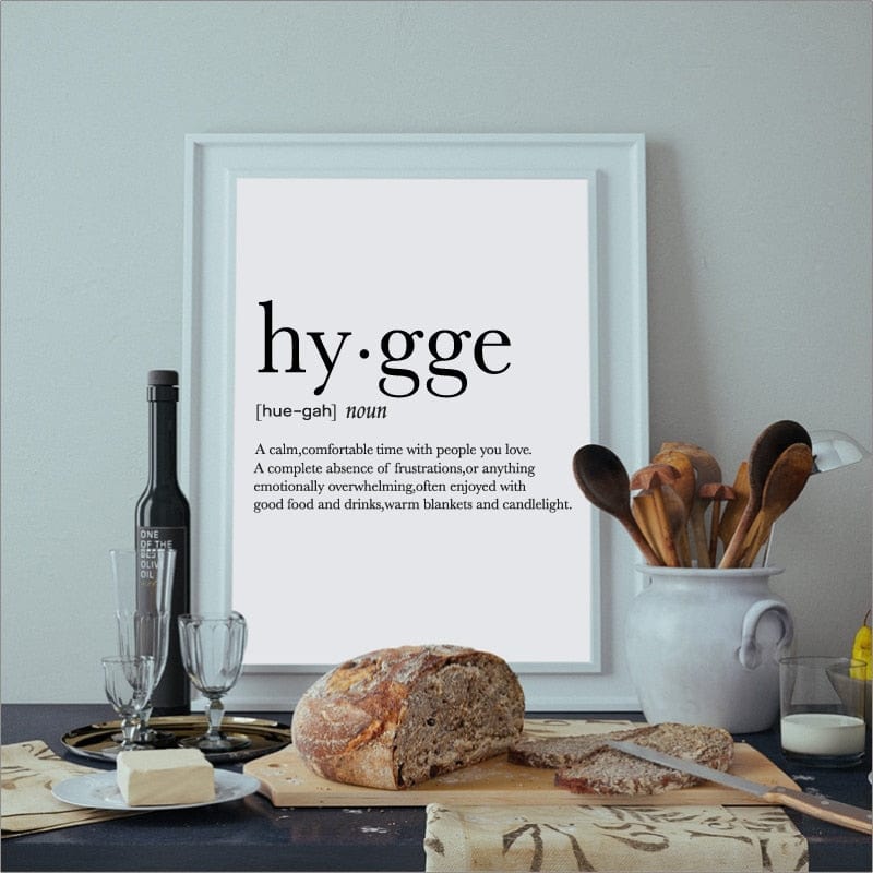 Spruced Roost Home & Garden Hygge Printed Canvas Definition Wall Art - 8 Sizes