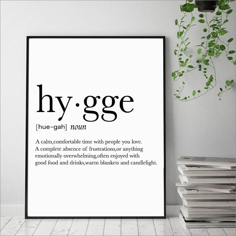 Spruced Roost Home & Garden Hygge Printed Canvas Definition Wall Art - 8 Sizes