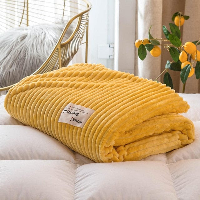 Spruced Roost Home & Garden Type 4 / 200x230cm Soft Flannel Corduroy Throw Blanket - 6 Sizes - 7 colors