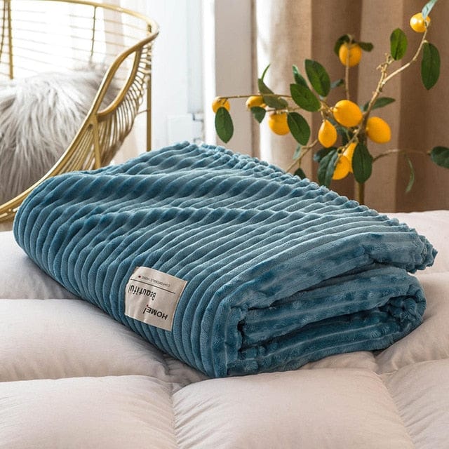 Spruced Roost Home & Garden Type 2 / 150x200cm Soft Flannel Corduroy Throw Blanket - 6 Sizes - 7 colors