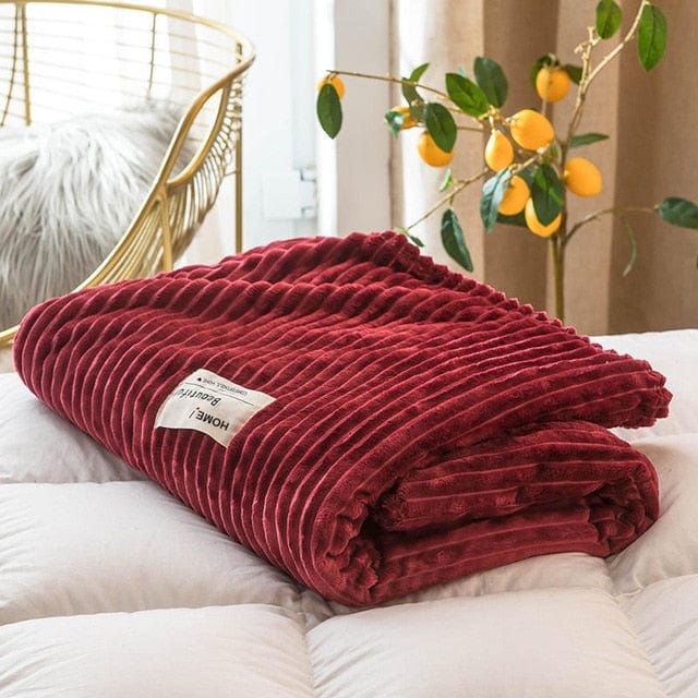 Spruced Roost Home & Garden Type 3 / 200x230cm Soft Flannel Corduroy Throw Blanket - 6 Sizes - 7 colors