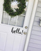 Spruced Roost Home & Garden Black / Hello Vinyl Wall Door Sticker Front Door Greeting