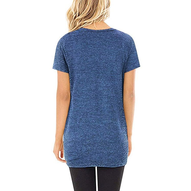 Spruced Roost Hoodie Round Neck Front Knotted T Shirt - S-3XL - 12 Colors