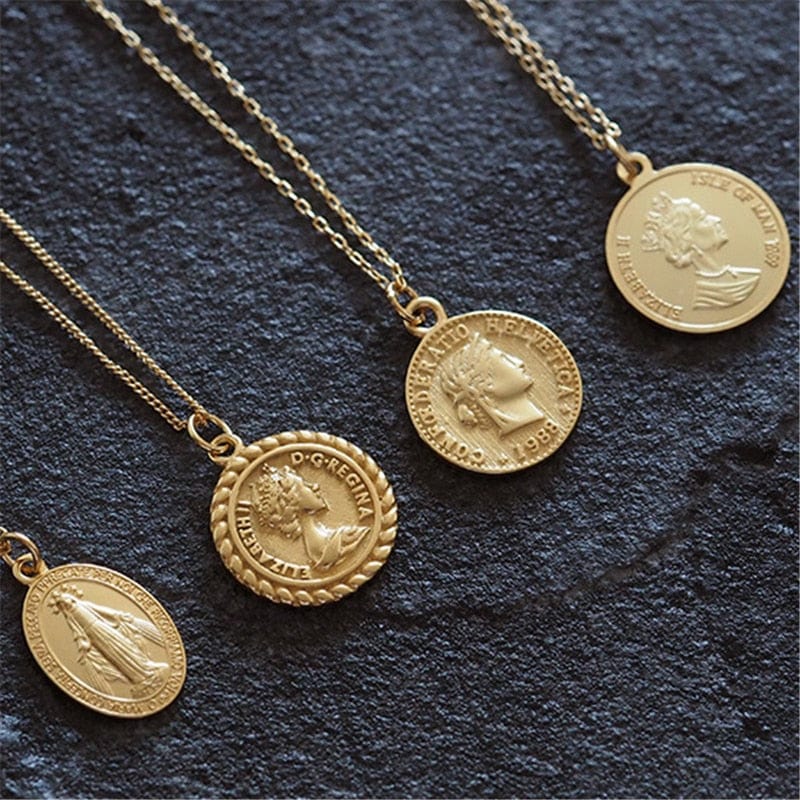 OriginaIngenu Official Store Jewelry Coin Pendant Charm Necklaces - 39 Styles