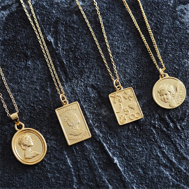 OriginaIngenu Official Store Jewelry Coin Pendant Charm Necklaces - 39 Styles