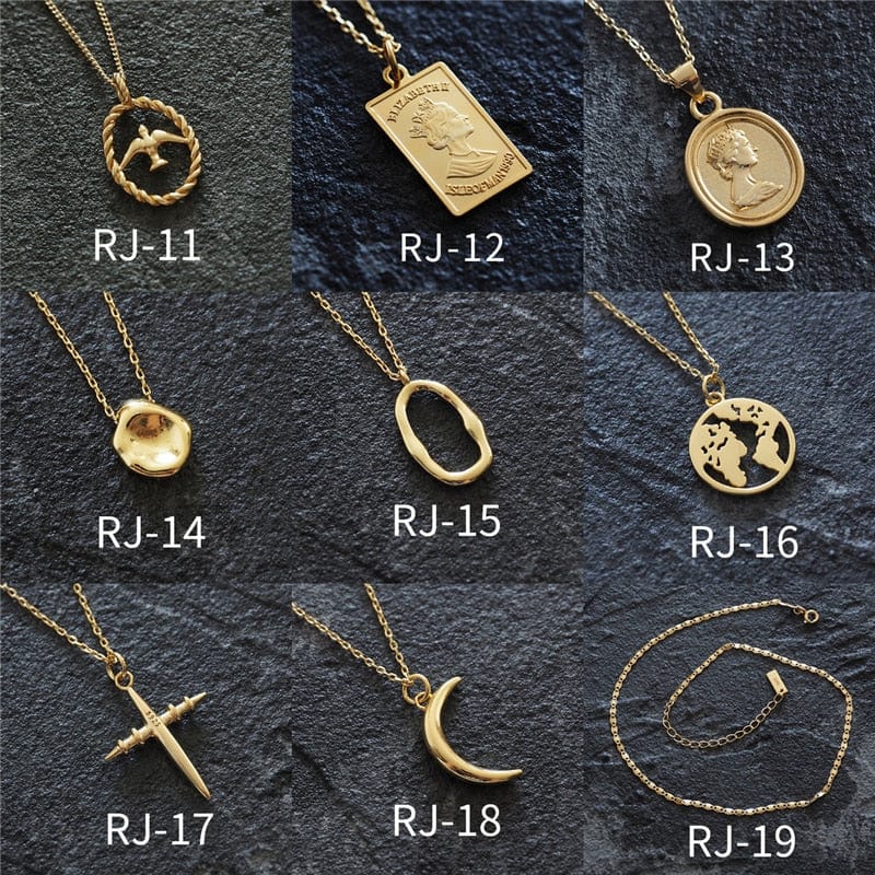 OriginaIngenu Official Store Jewelry Coin Pendant Charm Necklaces - 39 Styles