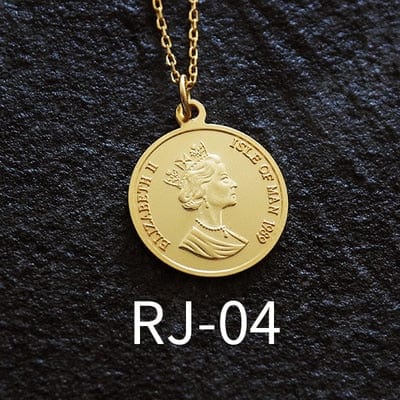 OriginaIngenu Official Store Jewelry RJ-04 / About 45 CM Coin Pendant Charm Necklaces - 39 Styles