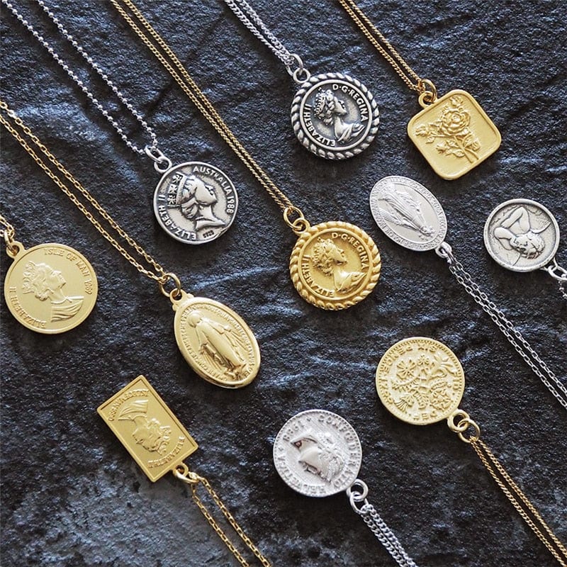 OriginaIngenu Official Store Jewelry Coin Pendant Charm Necklaces - 39 Styles