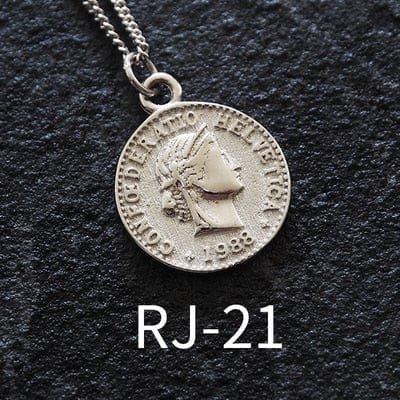OriginaIngenu Official Store Jewelry RJ-21 / About 45 CM Coin Pendant Charm Necklaces - 39 Styles