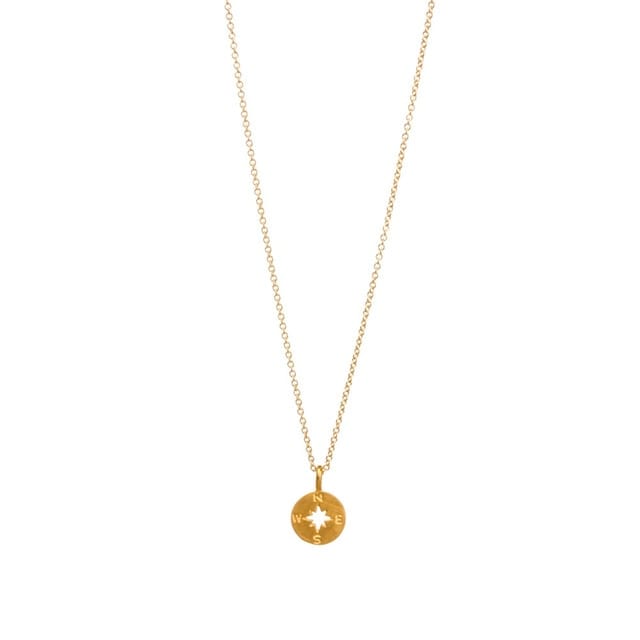 Spruced Roost Jewelry Going Places - Gold Compass Pendant Choker Necklace