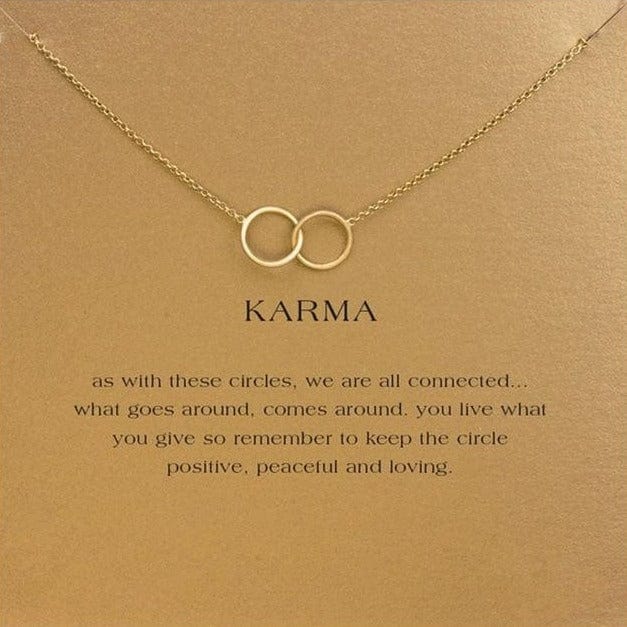 Spruced Roost Jewelry Gold Good Karma Necklace - Gold / Silver plated