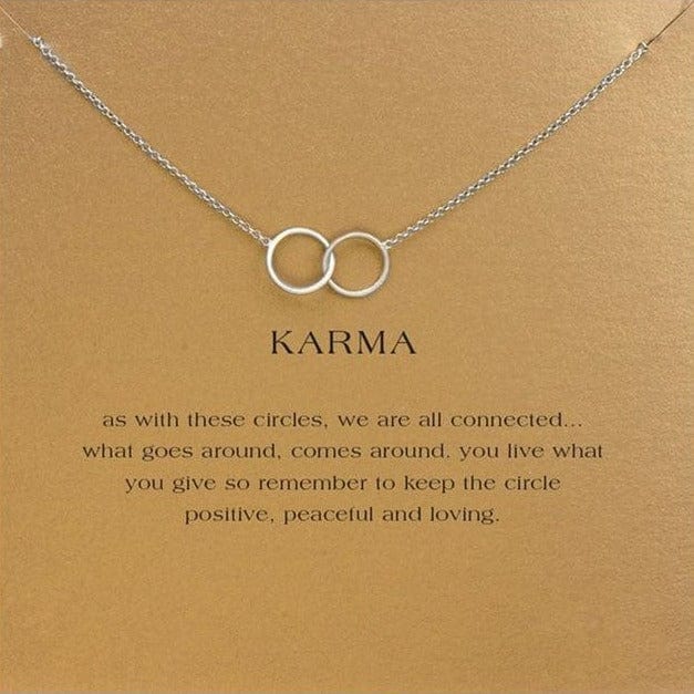 Spruced Roost Jewelry Silver Good Karma Necklace - Gold / Silver plated