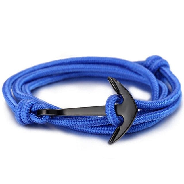 Spruced Roost Jewelry q02 Nylon Rope Hook & Anchor Bracelet