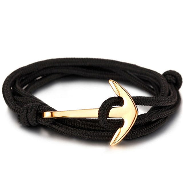 Spruced Roost Jewelry q011 Nylon Rope Hook & Anchor Bracelet