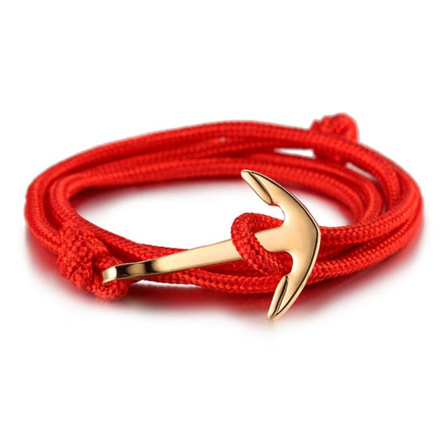 Spruced Roost Jewelry q013 Nylon Rope Hook & Anchor Bracelet
