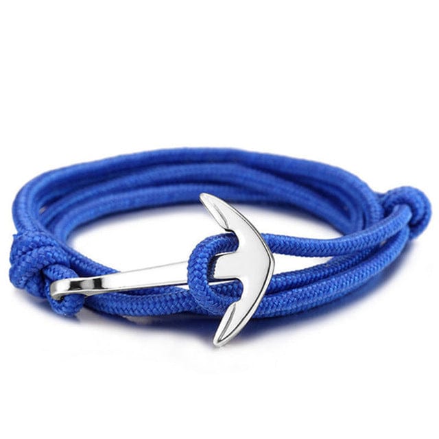 Spruced Roost Jewelry q022 Nylon Rope Hook & Anchor Bracelet