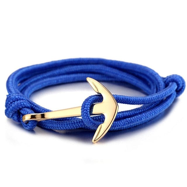 Spruced Roost Jewelry q012 Nylon Rope Hook & Anchor Bracelet