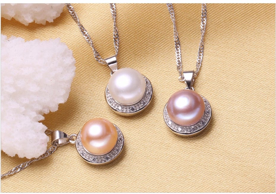 Spruced Roost Jewelry Sets .925 Silver Freshwater Pearl Jewelry Set Necklace, Earrings, Ring