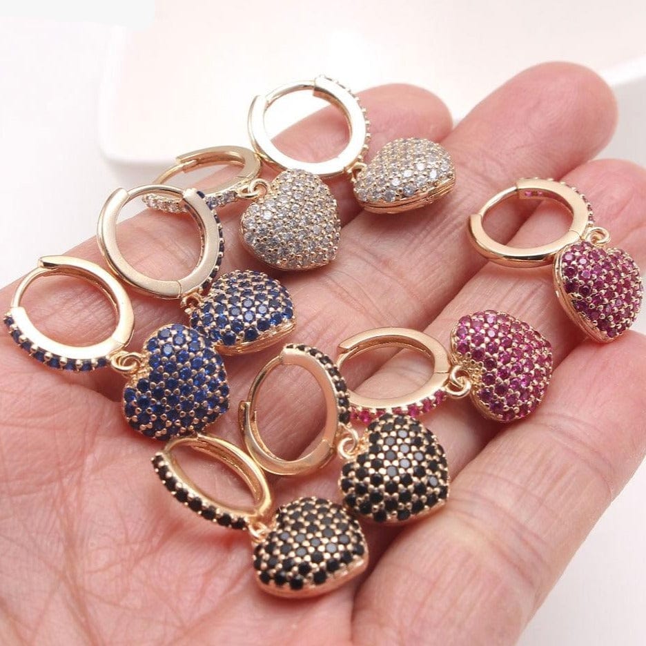 Fashion's Jewelry Jewelry Sets Love Heart Zircon Necklace or Earrings