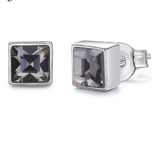 Cdyle Official Store Jewelry Black Diamond Sterling Silver Swarovski Crystal Studs - 14 Colors