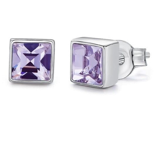 Cdyle Official Store Jewelry Lavender Sterling Silver Swarovski Crystal Studs - 14 Colors