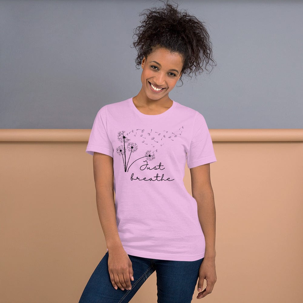 Spruced Roost Lilac / S Just Breathe Crew Neck Tshirt - S-3XL