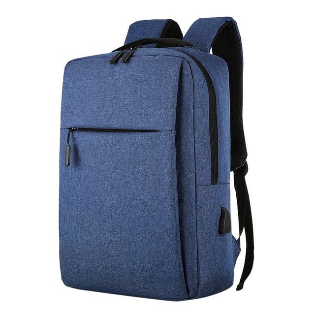 Spruced Roost Laptop Backpack Blue 14 inch Laptop Storage Backpack with Headphone Plug