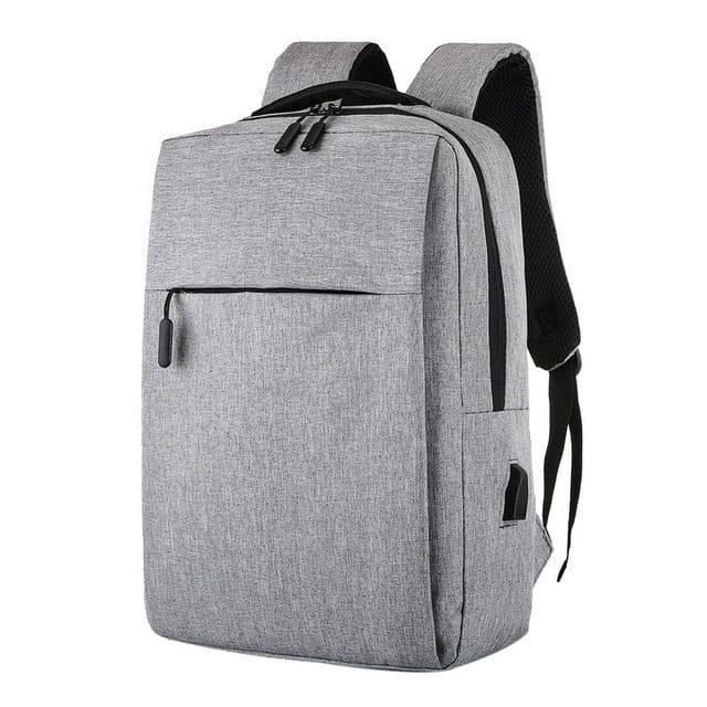Spruced Roost Laptop Backpack Grey 14 inch Laptop Storage Backpack with Headphone Plug