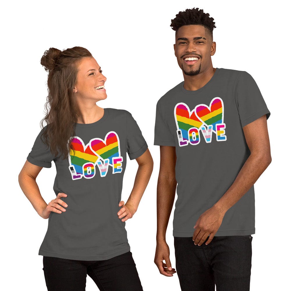 Spruced Roost Asphalt / S LOVE RAINBOW Unisex t-shirt